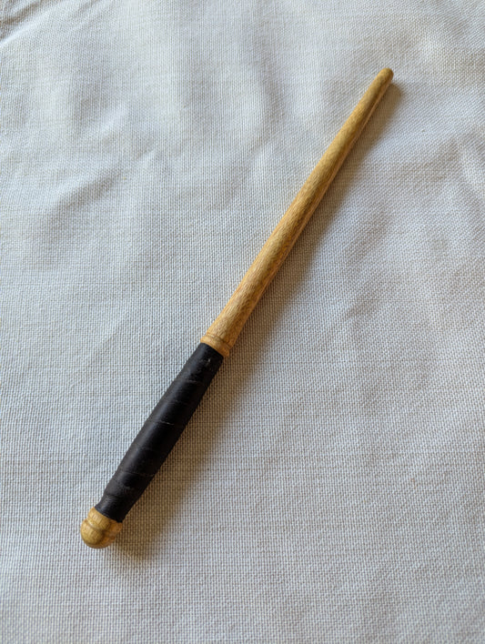 Canarywood Wand with Leather Handle